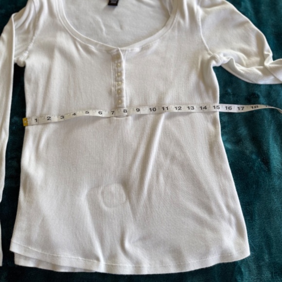 Body C Large White Long Sleeve Top - Picture 3 of 4